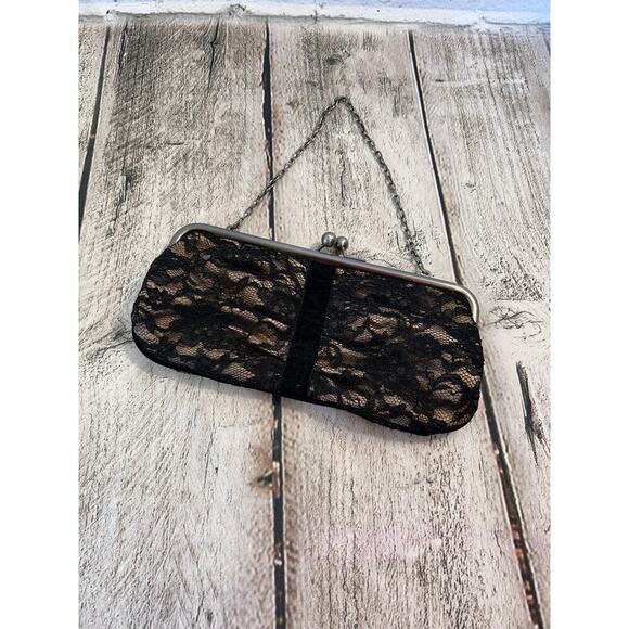 LOFT Ann Taylor Women’s Black Lace Evening Clutch/Bag - Picture 1 of 4